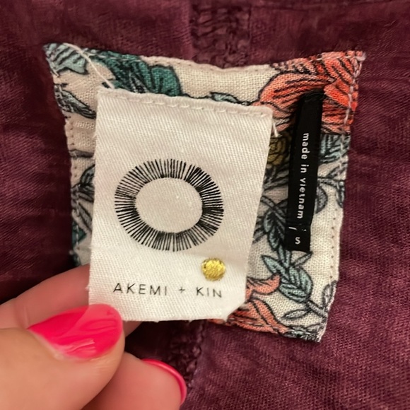 Akemi Kim Anthropologie Ruffle Boxy Flowy Feminine 3/4 length shirt Size Small - Picture 4 of 4